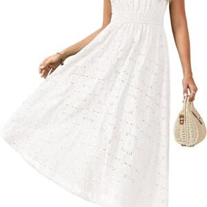 elegant floral lace midi dress – multi color collection